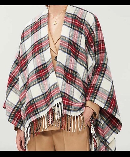 Maje wool blend poncho - wool,