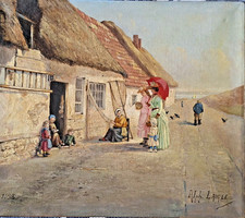 tableau huile sur toile 19ème