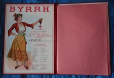 Ancien Menu BYRRH tbe avec  intercalaires roses d'origines