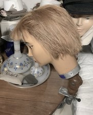 Vintage Ancienne Marotte Tête De Coiffeur Estampillé ROYAL WIG OF PARIS Marotte