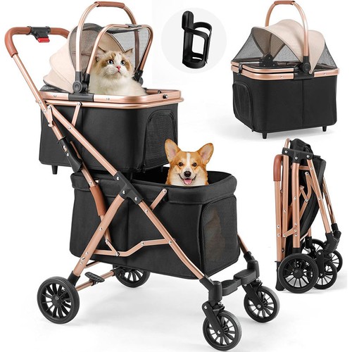 Poussette pliante pour - , chien