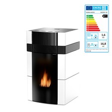 Robin Wood Woody Poêle À Granulés À Eau 18 kW Céramique Blanc