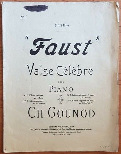 Faust valse célèbre pour - valse,