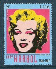TIMBRE 3628 NEUF XX LUXE - ANDY WARHOL - SERIGRAPHIE DE MARILYN MONROE