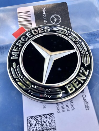 Logo mercedes capot 57mm noir - mercedes,