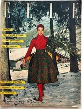 ELLE Magazine n° 469 du 6 Décembre 1954 ancienne revue de mode Hiver 1954