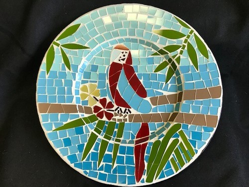 Mosaic glass platter - ,, decor