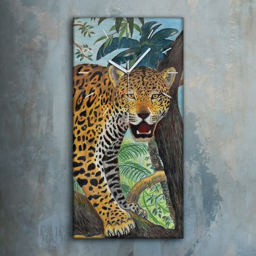 Horloge murale sur toile 30x60