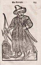 Ural Samoyédiques Russie Costume Tracht Costumes Funcke Bois Gravure 1773