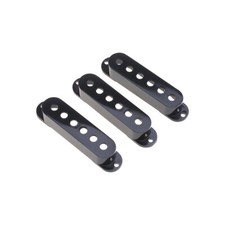 Musiclily Pro 3Pcs Black Plastic 50/50/52mm Guitar Single Coil Pickup Covers Set