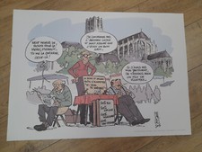 Les vieux fourneaux-Dessin original-Cathédrale du Mans-50/70-Cauuet-BD.