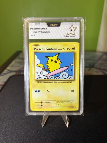 Carte pokémon pikachu surfeur - carte,