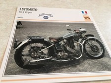 Carte moto Automoto 500 A30 sport 1933 collection Atlas motorcycle France