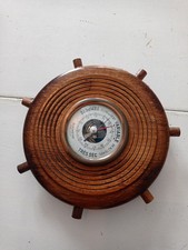 Baromètre mural bois verni