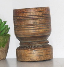 Moulin À Épices En Bois Antique Des Années 1930 Fait Main Original