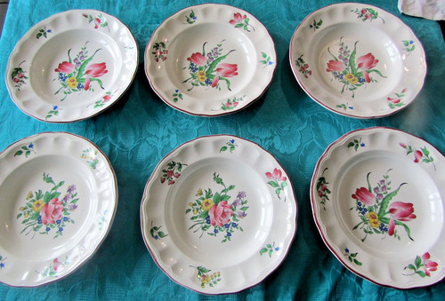 Assiettes creuse faïence - 6, en