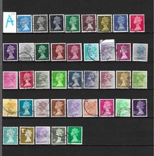 ROYAUME UNI  40 timbres oblitérés différents Reine Elizabeth (A)