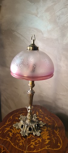 Lampe bronze abat jour - et,