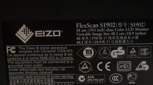 Eizo flexscan s1902 bon - -,