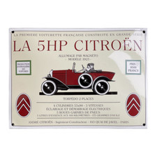Plaque émaillée bombée  : LA 5HP CITROEN