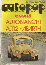 AUTOPOP 22 1973 ESSAI AUTOBIANCHI A112 ABARTH BEREAU 3CV BUFFALO C LYON CHARBONN