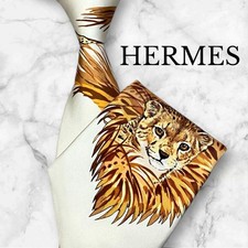 Cravate Hermès imprimé tigre