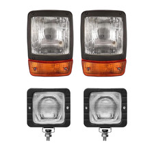 4Pcs Jcb Tractopelle Chargeur Phare & Travail Lumière Assemblage 3C 3CX 3D 3DX