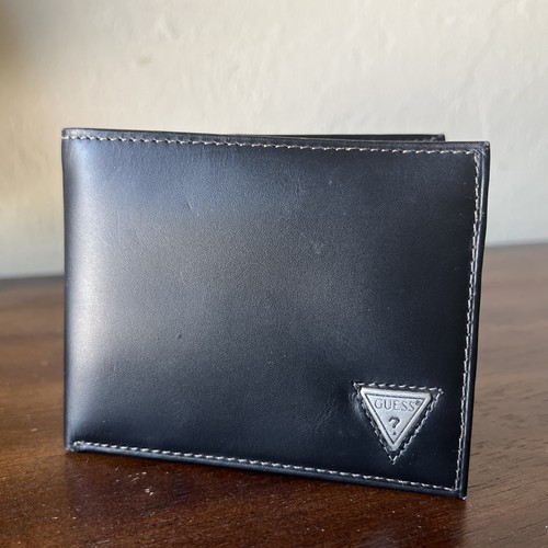 Guess black leather wallet - black,