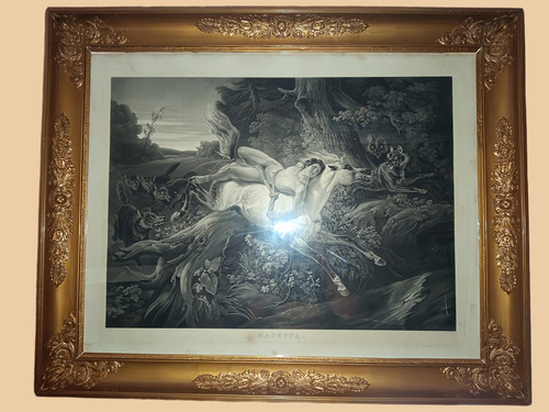 Rare lithographie romantique - rare,