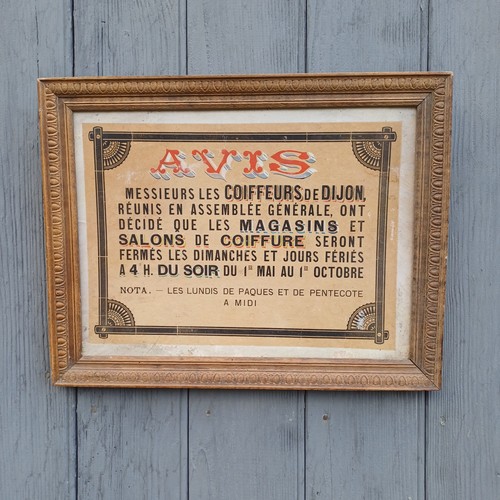 Panneau avis ancien métier - panneau,