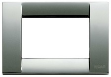 VIMAR IDEA PLATE 3 PLACES POLISHED CHROME 16733.36 