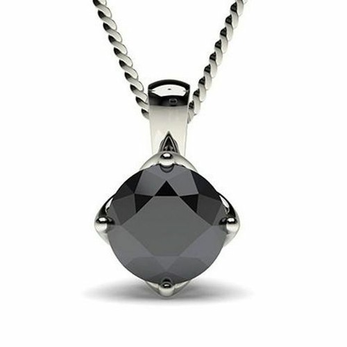 Pendentif diamant noir