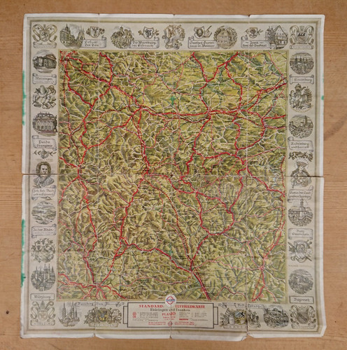 Ancienne carte routière esso - carte,