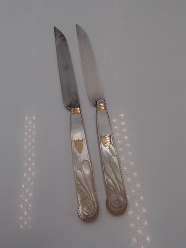 Duo couteaux argent - duo, massif