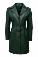 Trench-coat classique en cuir