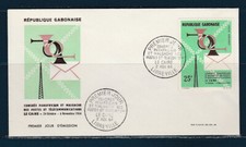 Gabon    enveloppe 1er jour congrès panafricain et Malgache poste et télé   1964