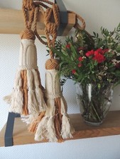 Ancienne Paire d'embrasses pompons passementerie tassel Curtain rideau