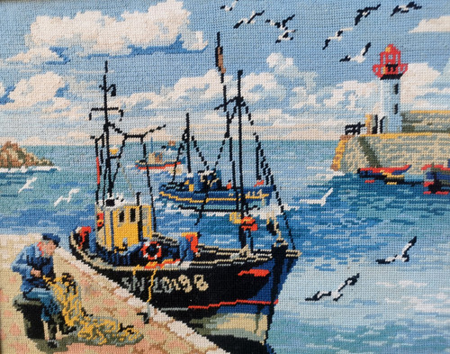 Tapisserie canevas marine - canevas,