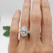 Bague solitaire diamant blanc