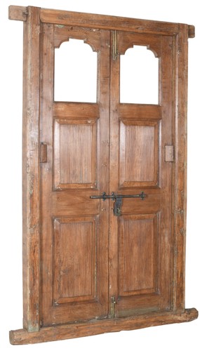 Porte bois massif fer - massif,