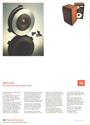 Jbl l112 speakers original - -,