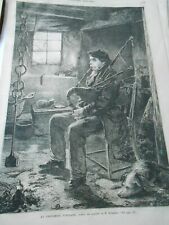 Gravure 1865 - La Cornemuse Ecossaise