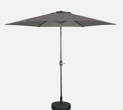 Parasol droit rond - gris, mât