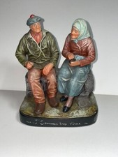 Souvenir bord de mer Le Treport Couple terre cuite