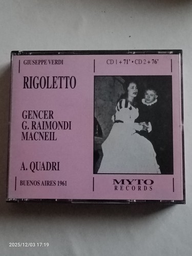 Verdi rigoletto - cd,
