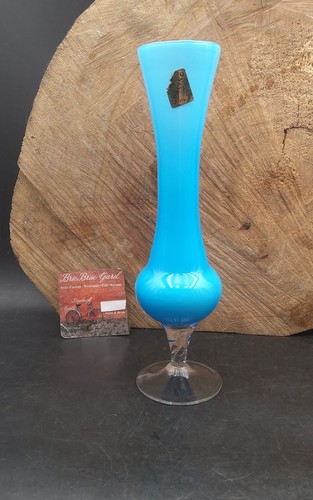 Opaline bleu vase - bleu,