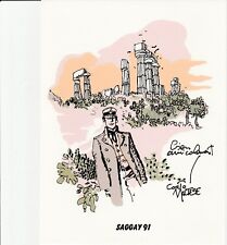 PRATT Hugo. Corto Maltese. RARE Sérigraphie pour Carte de Voeux SAGGAY 1991 