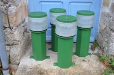 4 Bornes Eclairantes Jardin Thorn-Europhane Holophane Mobilier Urbain  Vintage