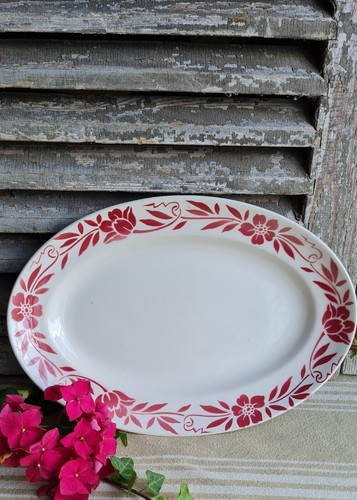 Ancien plat ovale decor - ,