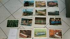 fleche d'or-ICE..lot 12 cartes collector "TRAINS" RAILWAY LOCOMOTIVE TRADE CARDS